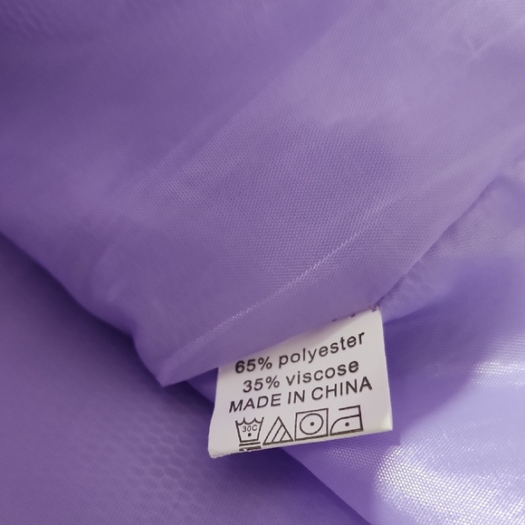 Purple Sleeveless Dress with Sequin Bodice - Picture 3 of 3